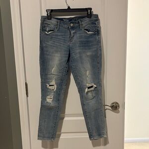 Mossimo Supply Co. Light Blue Distressed Skinny Jeans
